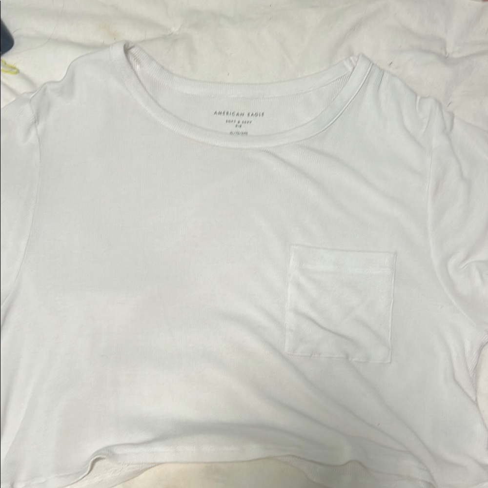 American Eagle White Crop Top (XL)